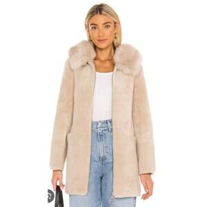 Bubish Molly Faux Fur Jacket in
Light Beige Size Medium